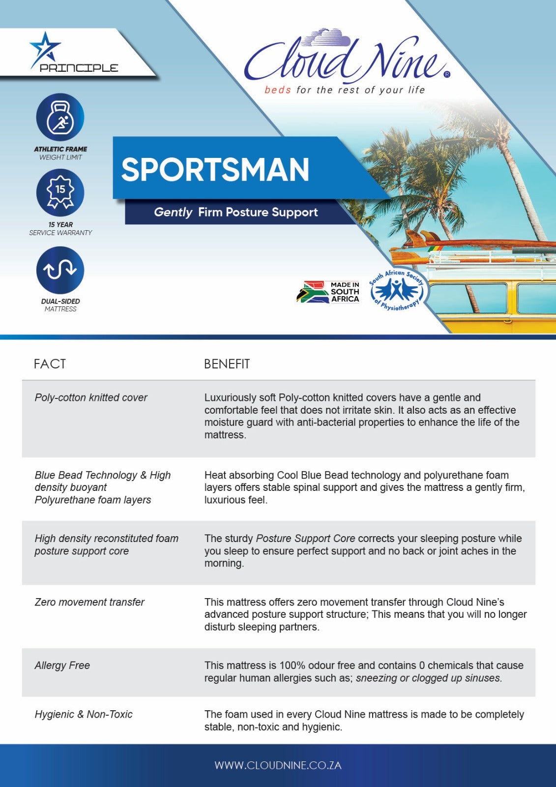 CLOUD 9 Sportsman Queen Base set